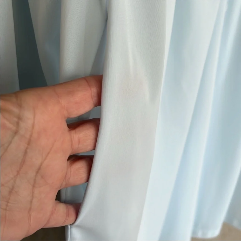 Vintage Vanity Fair Light Blue Nylon Lace Nightgown Robe Set M USA Made - Picture 3 of 15